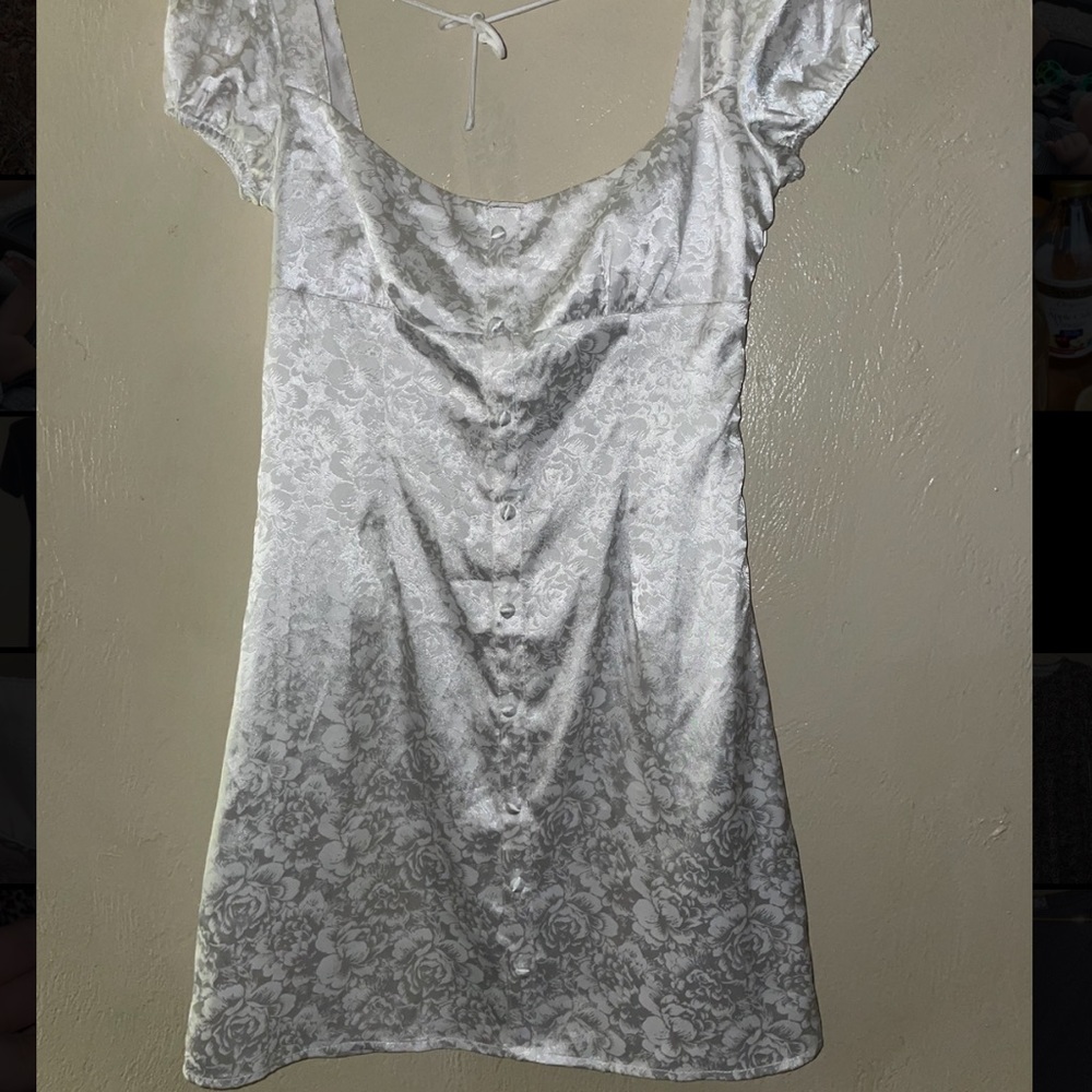 PRINCESS POLLY WHITE FLORAL MINI DRESS